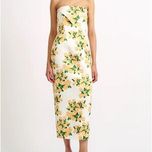 Emilia Wickstead
Brigitta floral-print taffeta strapless dress
(1543128)